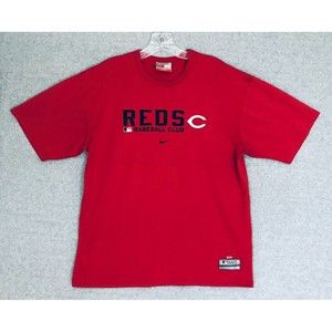 Nike Dr-Fit‎ Cincinnati Reds T-Shirt Mens Medium Red Short Sleeve Baseball Team